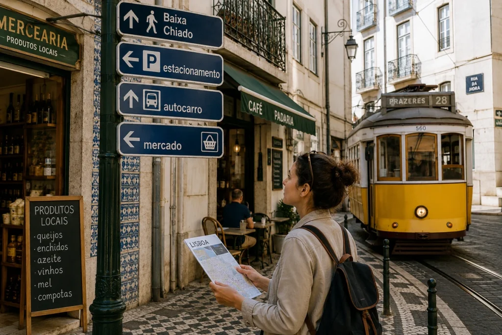 Using European Portuguese in daily life in Portugal