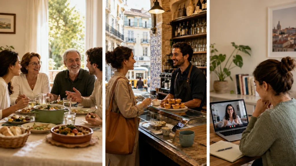 European Portuguese for family conversations daily life and work in Portugal